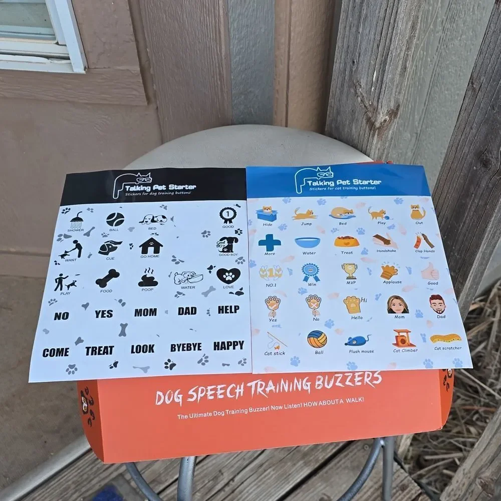 Recordable Dog Buttons for Communication set 6, DOG TRAINING PRACTICE! ZWMBYN